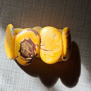 Stone Bracelet yellow & brown